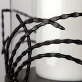 Cutlass I Set of Two Black Metal Base Table Candle Holders from Mercana - Luna Furniture