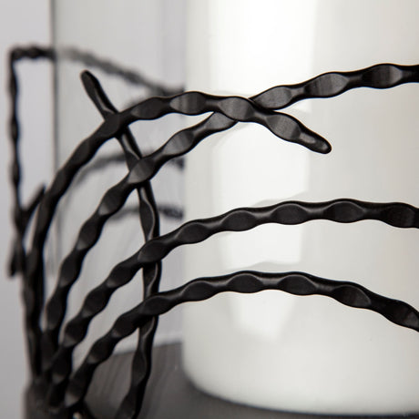Cutlass I Set of Two Black Metal Base Table Candle Holders from Mercana - Luna Furniture
