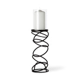 Omega II Medium Black Metal Stacked Ring Table Candle Holder from Mercana - Luna Furniture