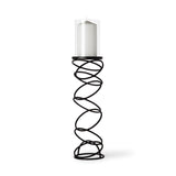 Omega III Large Black Metal Stacked Ring Table Candle Holder from Mercana - Luna Furniture