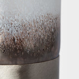 Baltic II Large White Brushed Silver Metal Bottom Glass Vase from Mercana - Luna Furniture