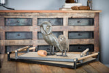 Benson Set of 2 Brown Wood Black Metal Trays from Mercana - Luna Furniture