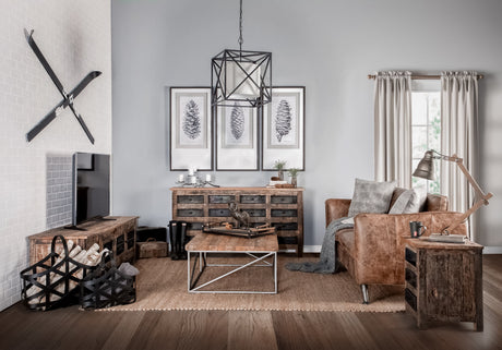 Cobain I 84" Brown Leather Two Seater Sofa from Mercana - Luna Furniture