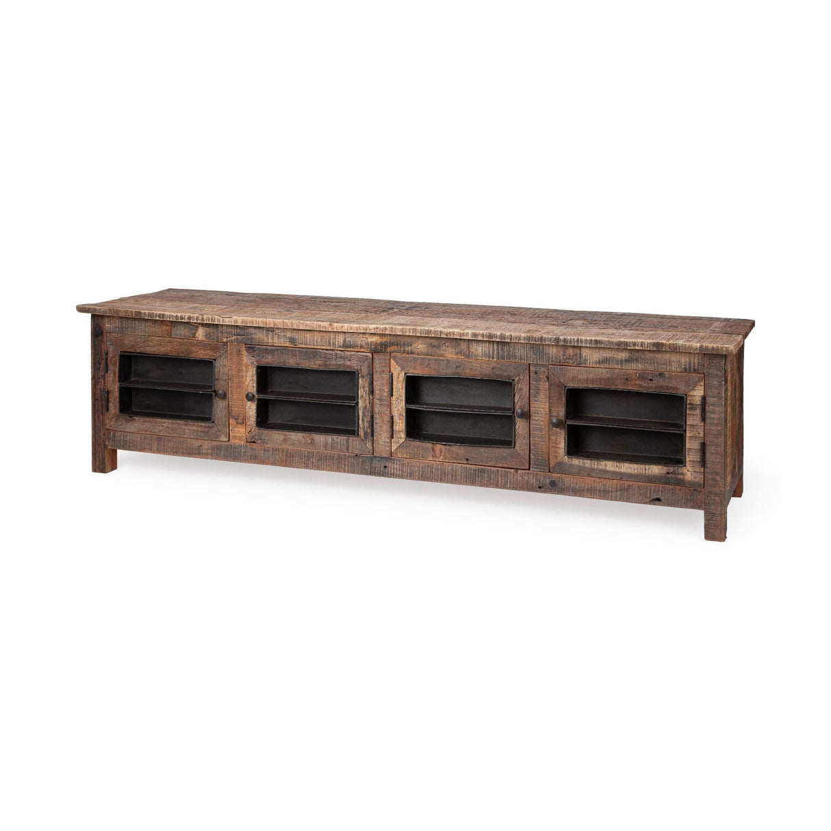 Wilton II Reclaimed Wood and Metal Media Console from Mercana - Luna Furniture