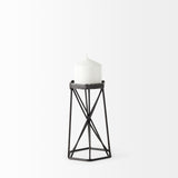 Sixx I Small Antiqued Metal Hexagonal Table Candle Holder from Mercana - Luna Furniture