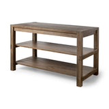 Emeril Brown Solid Wood Two-Tier Smooth Counter Top Kitchen Island from Mercana - Luna Furniture