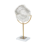 Sandy I (Small) 6L x 3W White Coastal Sand Dollar Object from Mercana - Luna Furniture