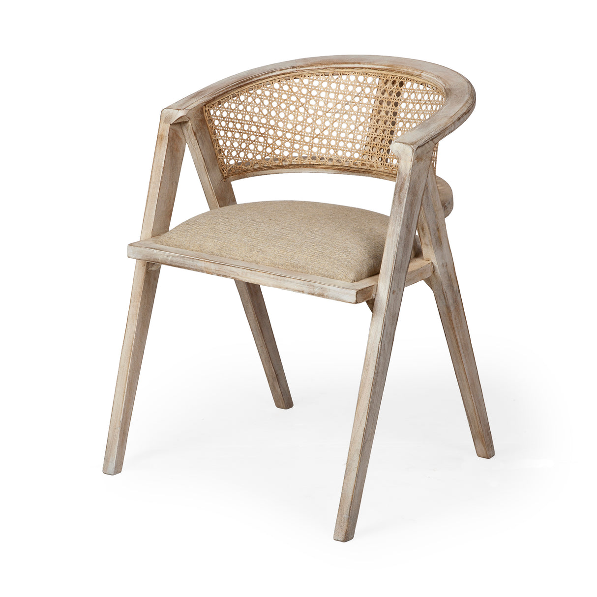 Tabitha I Blonde Wooden Frame 100% Polyester Seat Dining Chair from Mercana - Luna Furniture