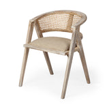 Tabitha I Blonde Wooden Frame 100% Polyester Seat Dining Chair from Mercana - Luna Furniture