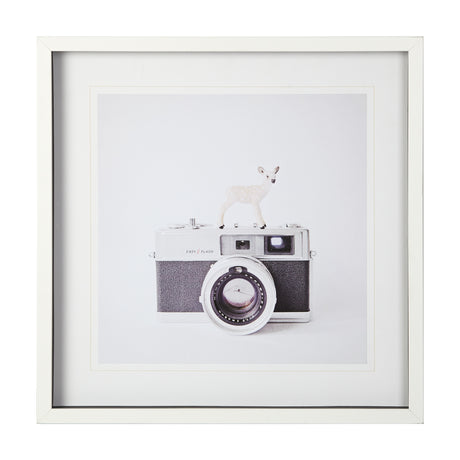 Deer & Vintage Camera by Susannah Tucker Photography a Framed Photo Art Print Matted under Glass from Mercana - Luna Furniture