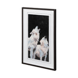 Midnight Wolves by Julie Devine a Hand Embellished Textured Framed Art Print Matted under Glass from Mercana - Luna Furniture