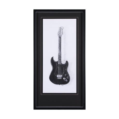 Guitar I by Mercana Studio a Hand Embellished Textured Framed Art Print Matted under Glass from Mercana - Luna Furniture