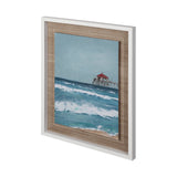 Fishing Pier I by Jade Reynolds a Hand Embellished Textured Framed Art Print Matted under Glass from Mercana - Luna Furniture