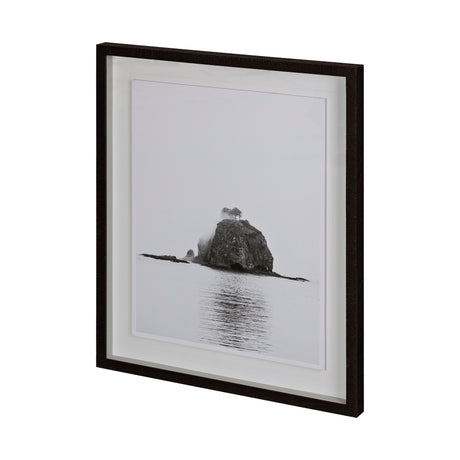 Pacific Ocean Foggy Island by Goldie, Kyle a Framed Photo Art Print Matted under Glass from Mercana - Luna Furniture
