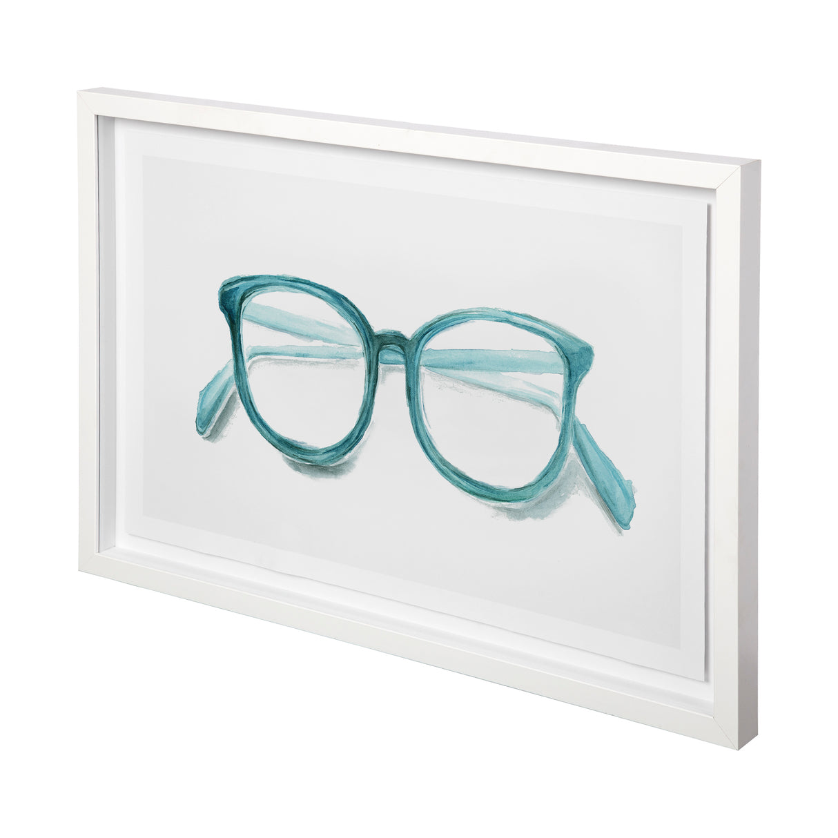 Glasses Aqua by Mercana Studio a Framed Art Print Matted under Glass from Mercana - Luna Furniture