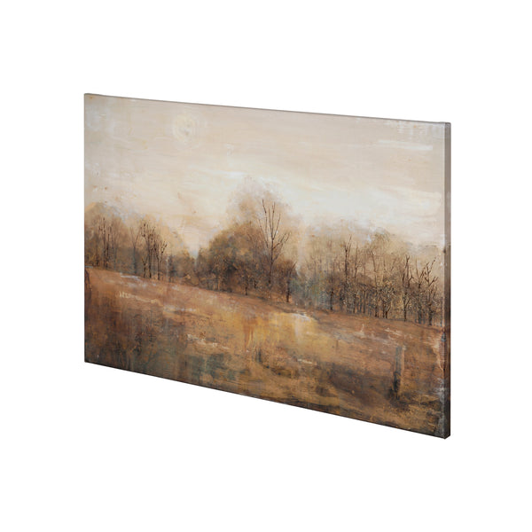 Copper Glaze Landscape by Matina Theodosiou a Hand Embellished Textured Canvas