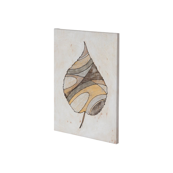 Leafy Patterns 1 by Filippo Ioco a Hand Embellished Textured Canvas