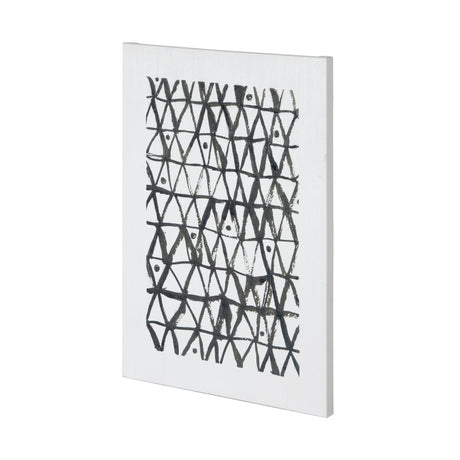 Triangles by Mercana Studio a Hand Embellished Textured Canvas from Mercana - Luna Furniture