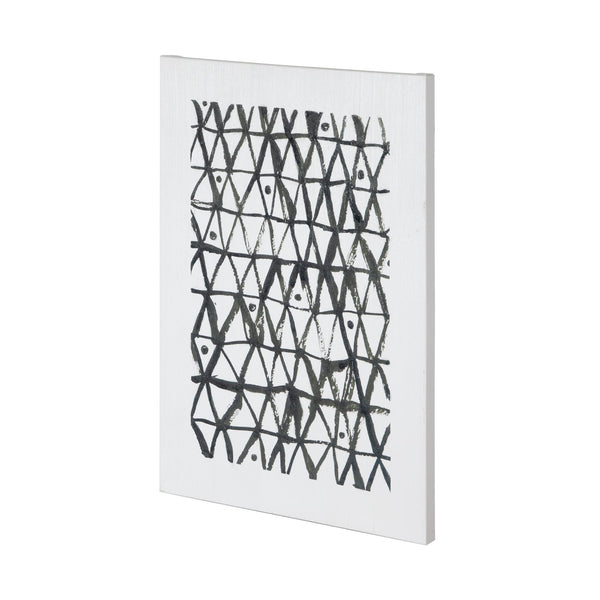 Triangles by Mercana Studio a Hand Embellished Textured Canvas