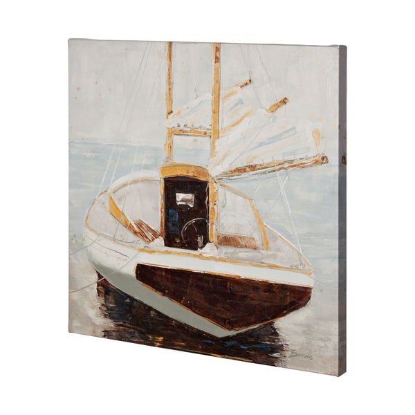 Home for the Night by Mercana Studio a Hand Embellished Textured Canvas