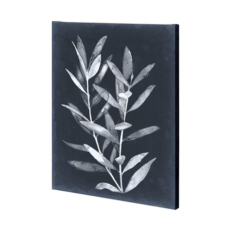Midnight Leaves II by Megan Meagher a Hand Embellished Textured Canvas from Mercana - Luna Furniture
