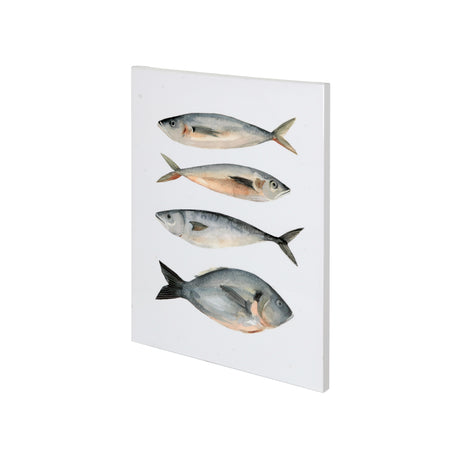 Four Fish I by Emma Scarvey a Hand Embellished Textured Canvas from Mercana - Luna Furniture