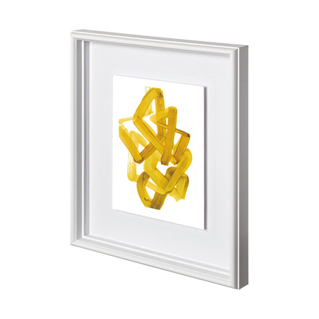 Gestural Brush 1 by Lora Gold a Hand Embellished Textured Framed Art Print Matted under Glass from Mercana - Luna Furniture
