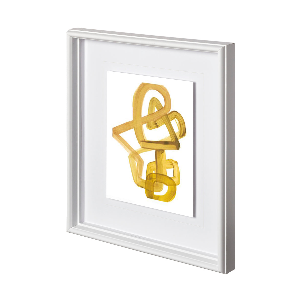 Gestural Brush 2 by Lora Gold a Hand Embellished Textured Framed Art Print Matted under Glass from Mercana - Luna Furniture
