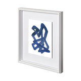Continuous Blue 1 by Lora Gold a Hand Embellished Textured Framed Art Print Matted under Glass from Mercana - Luna Furniture