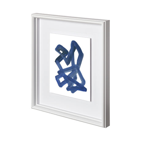 Continuous Blue 1 by Lora Gold a Hand Embellished Textured Framed Art Print Matted under Glass from Mercana - Luna Furniture