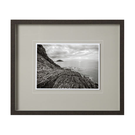 Rocky Shoreline, Rosario Beach by Bisig, Steve a Framed Photo Art Print Matted under Glass from Mercana - Luna Furniture