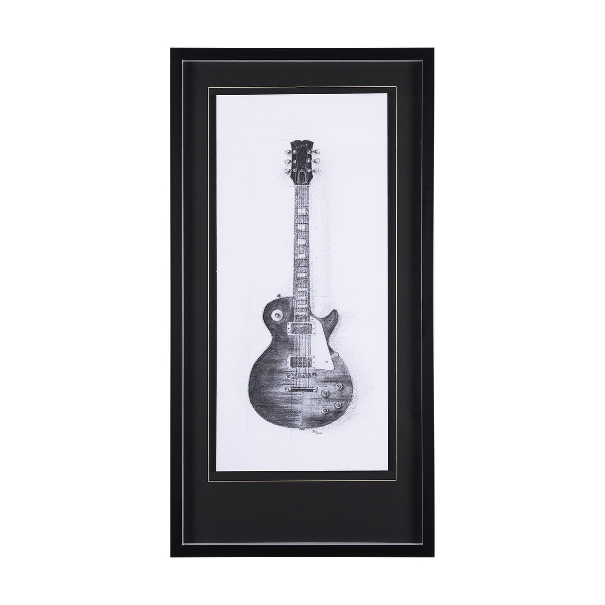 Guitar III by Mercana Studio a Hand Embellished Textured Framed Art Print Matted under Glass from Mercana - Luna Furniture