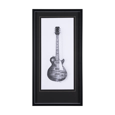 Guitar III by Mercana Studio a Hand Embellished Textured Framed Art Print Matted under Glass from Mercana - Luna Furniture