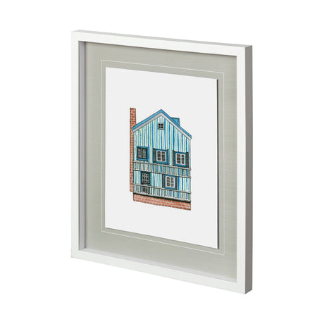 Petit Mansion V by Jones a Hand Embellished Textured Framed Art Print Matted under Glass from Mercana - Luna Furniture