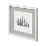 Petit Mansion IV by Jones a Hand Embellished Textured Framed Art Print Matted under Glass from Mercana - Luna Furniture