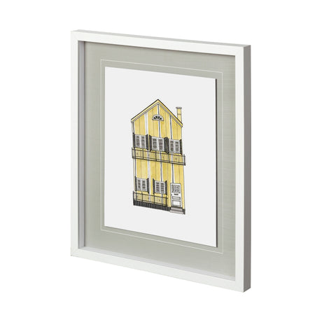 Petit Mansion III by Jones a Hand Embellished Textured Framed Art Print Matted under Glass from Mercana - Luna Furniture