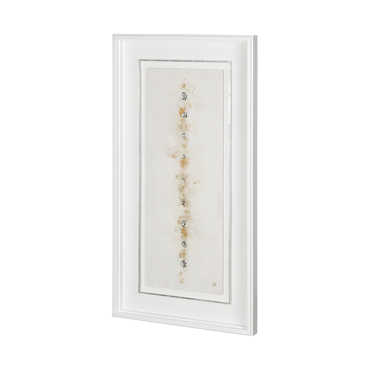 Dots II-Silver by Studio M a handmade Original Framed Artwork under Glass from Mercana - Luna Furniture