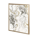 Wooden Wave II by Mercana Studio a Hand Embellished Textured Framed Art Print Matted under Glass from Mercana - Luna Furniture