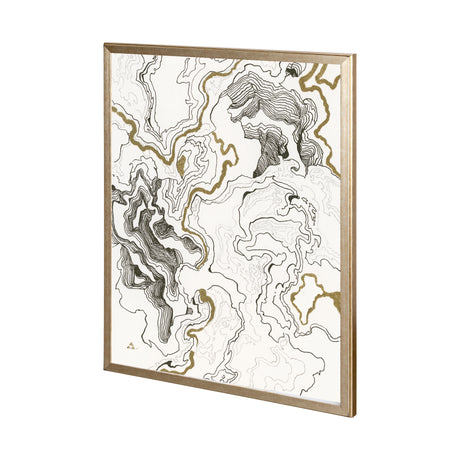 Wooden Wave II by Mercana Studio a Hand Embellished Textured Framed Art Print Matted under Glass from Mercana - Luna Furniture