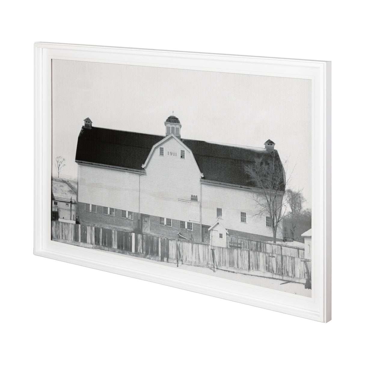 Farm House by Chris Dunker a Hand Embellished Textured Framed Photo Art Print Matted under Glass from Mercana - Luna Furniture