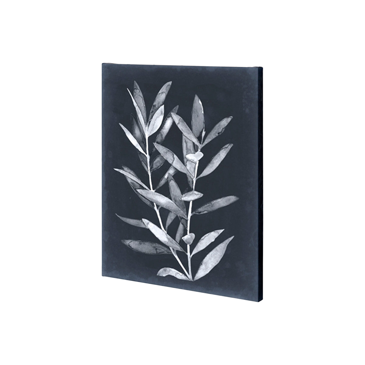 Midnight Leaves II by Megan Meagher a Hand Embellished Textured Canvas from Mercana - Luna Furniture