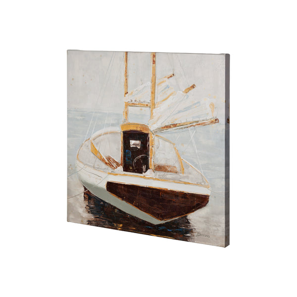 Home for the Night by Mercana Studio a Hand Embellished Textured Canvas