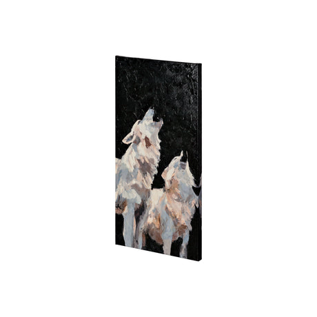 Midnight Wolves by Mercana Studio a Hand Embellished Textured Canvas from Mercana - Luna Furniture