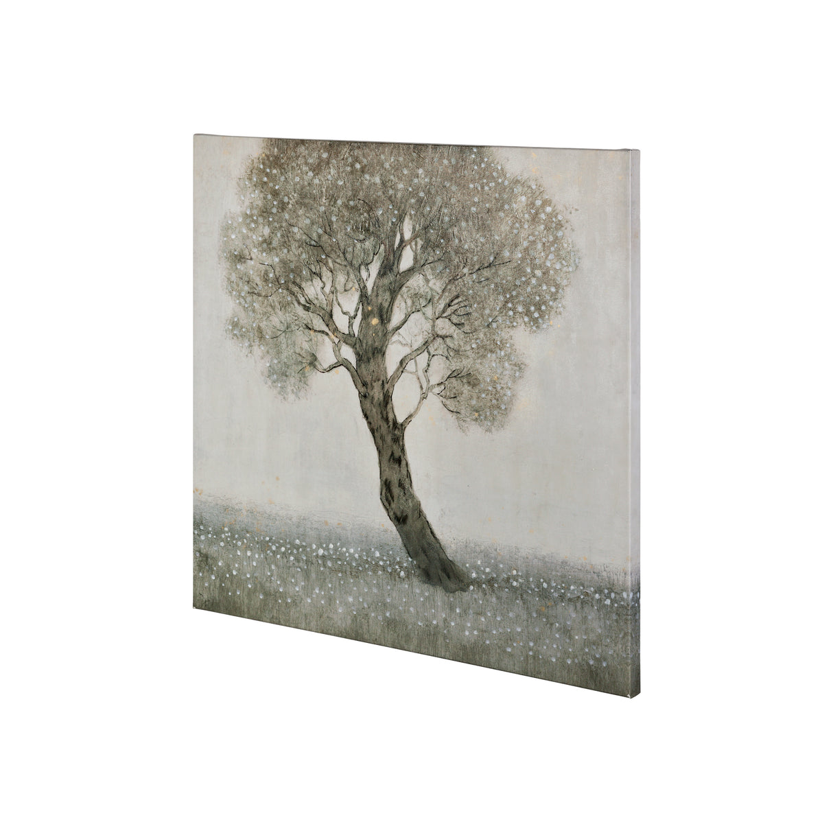 White Blossom Tree by Tim OToole a Hand Embellished Textured Canvas from Mercana - Luna Furniture