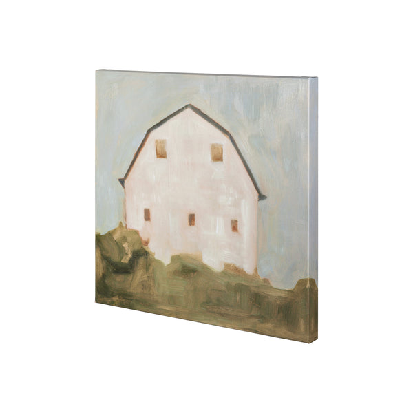 Serene Barn III by Emma Scarvey a Hand Embellished Textured Canvas