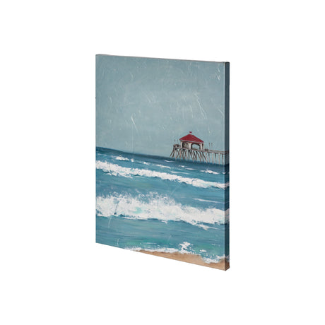 Fishing Pier I by Jade Reynolds a Hand Embellished Textured Canvas from Mercana - Luna Furniture