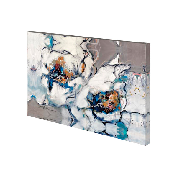 Softly Blooming by Mercana Studio a Hand Embellished Textured Canvas
