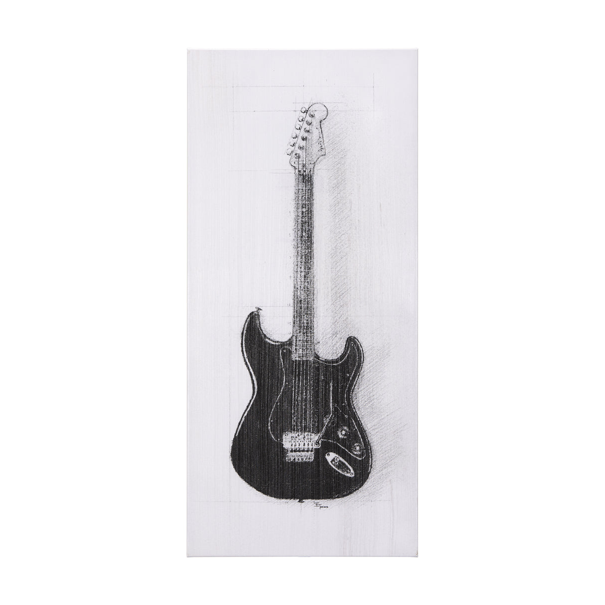 Guitar I by Mercana Studio a Hand Embellished Textured Canvas from Mercana - Luna Furniture