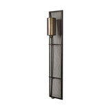 Newcomb 7x53.5 Gold/Black Metal Meshed Rectangular Wall Sconce from Mercana - Luna Furniture