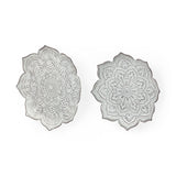 Miranda Set of 2 Stamped Metal Lotus Flower Wall Decor from Mercana - Luna Furniture